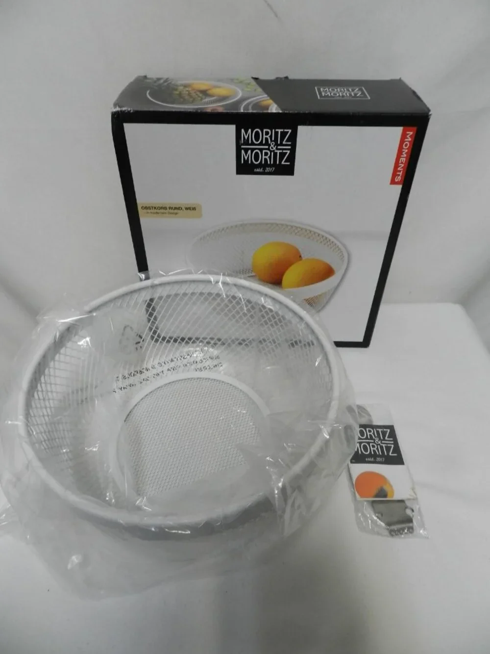 Moritz & Moritz White Metal Fruit Bowl 10